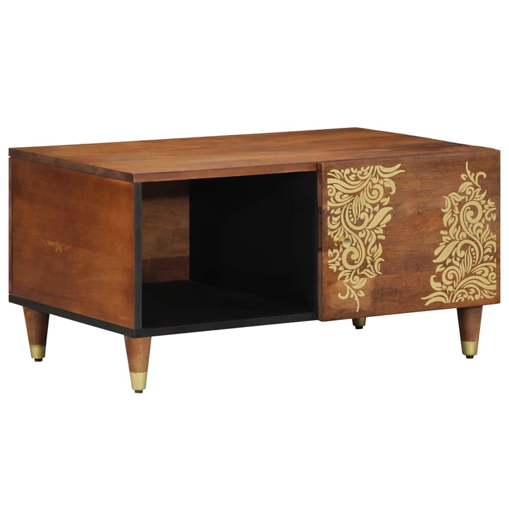 Salontafel Honingbruin 80 x 50 x 40 cm Massief Mango Hout is nu te koop bij PeponiXL, paradijselijk wonen!