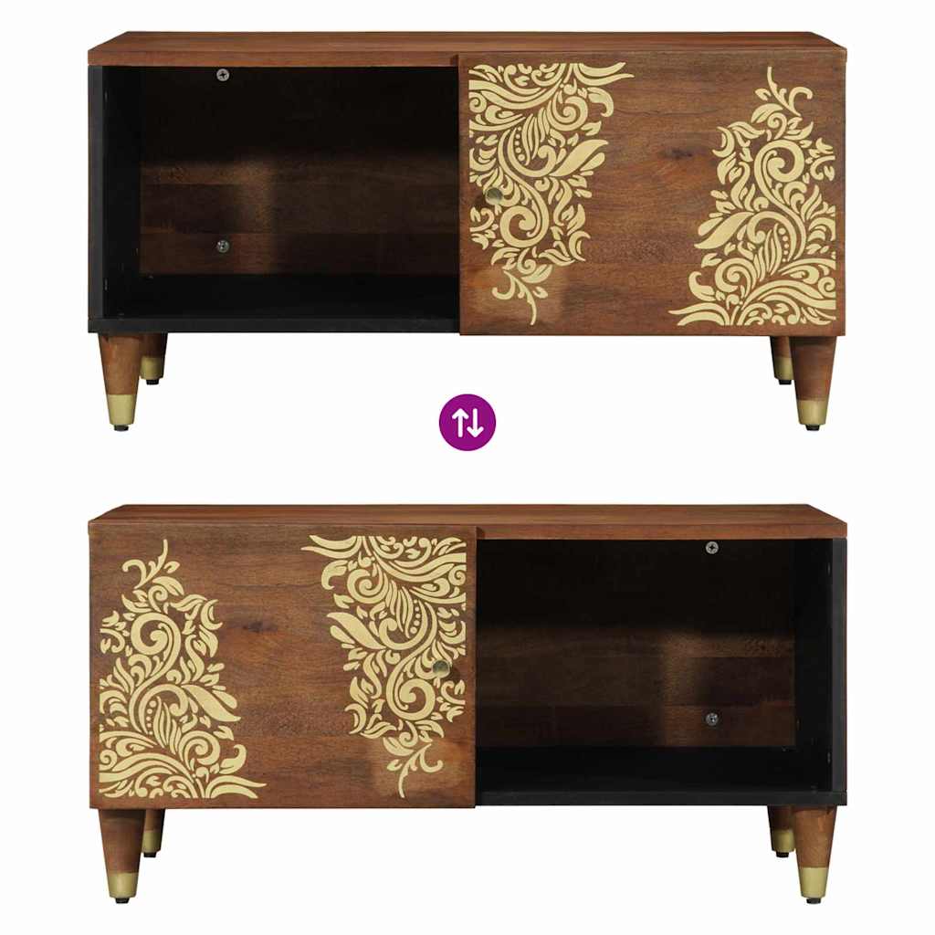 Salontafel Honingbruin 80 x 50 x 40 cm Massief Mango Hout is nu te koop bij PeponiXL, paradijselijk wonen!