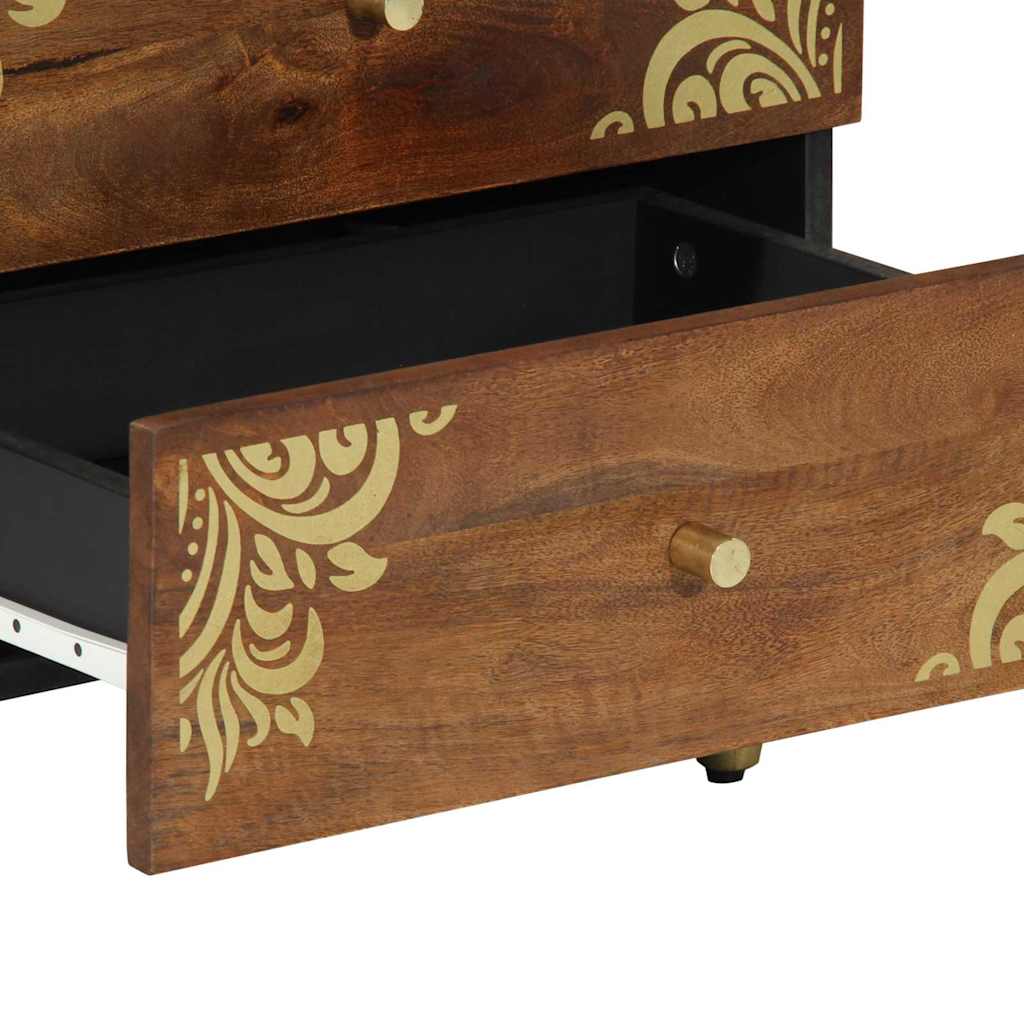 Nachtkastje Honingbruin 50 x 33 x 62 cm Massief Mango Hout is nu te koop bij PeponiXL, paradijselijk wonen!