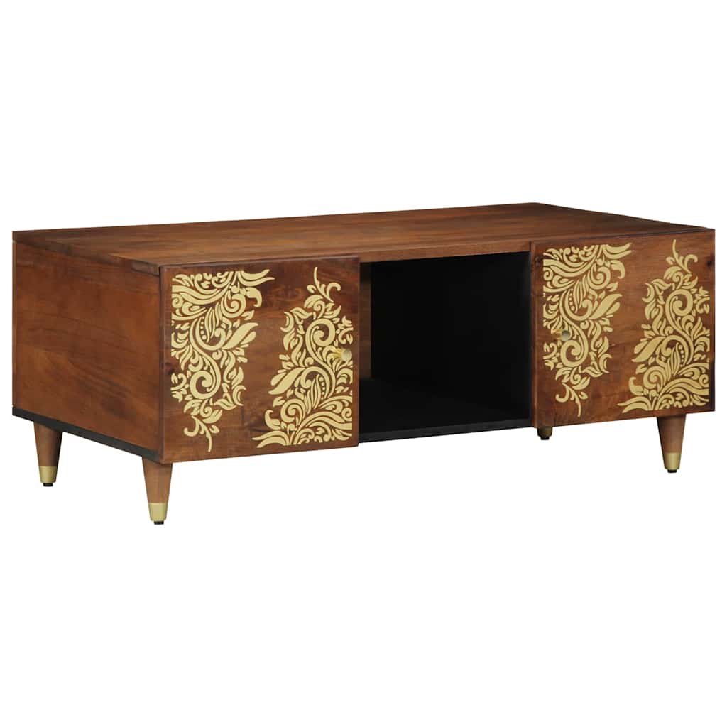 Salontafel Honingbruin 100 x 54 x 40 cm Massief Mango Hout is nu te koop bij PeponiXL, paradijselijk wonen!