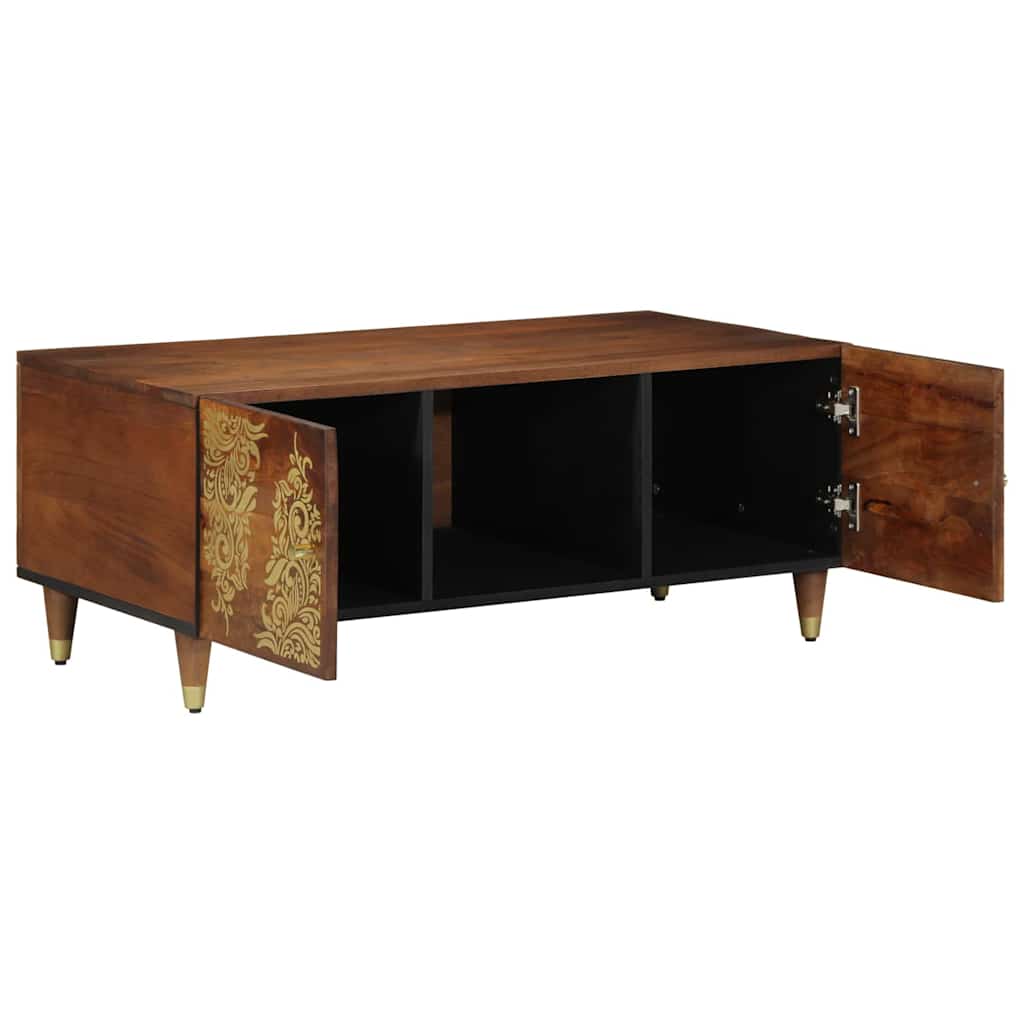 Salontafel Honingbruin 100 x 54 x 40 cm Massief Mango Hout is nu te koop bij PeponiXL, paradijselijk wonen!