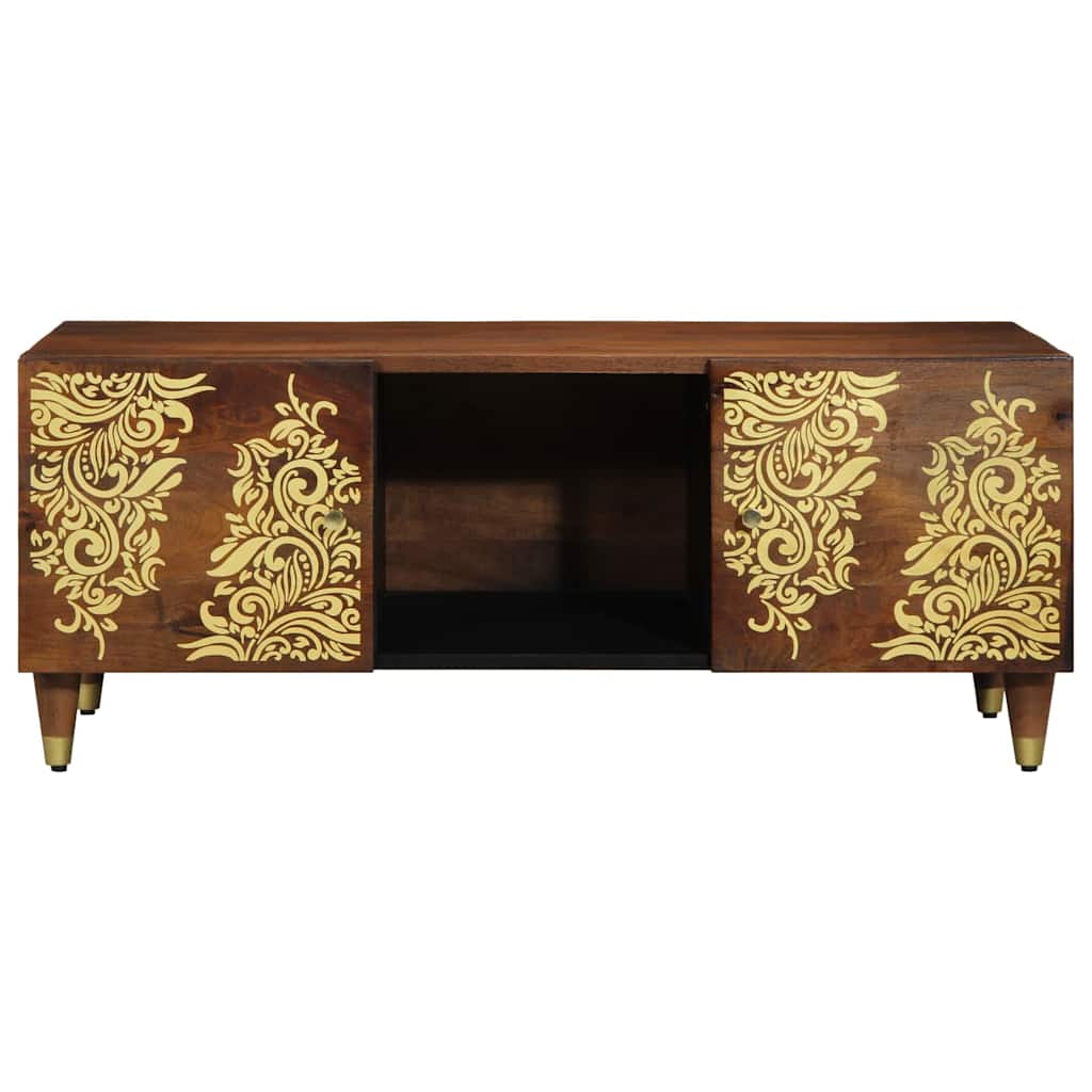 Salontafel Honingbruin 100 x 54 x 40 cm Massief Mango Hout is nu te koop bij PeponiXL, paradijselijk wonen!