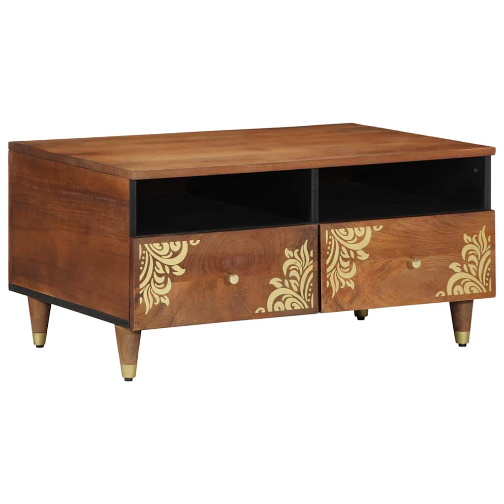 Salontafel Honingbruin 80 x 54 x 40 cm Massief Mango Hout is nu te koop bij PeponiXL, paradijselijk wonen!