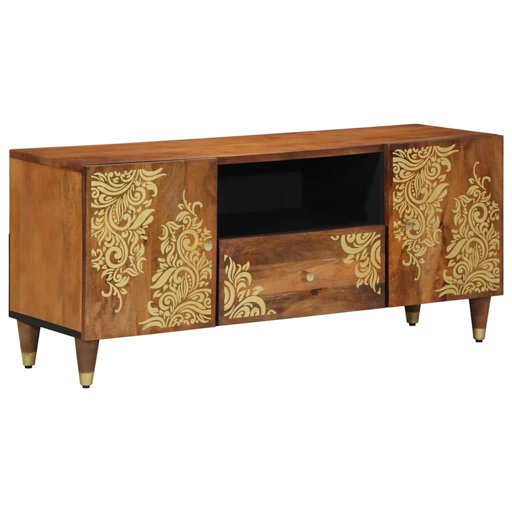 TV-kast Honingbruin 105 x 33 x 46 cm Massief Mango Hout is nu te koop bij PeponiXL, paradijselijk wonen!