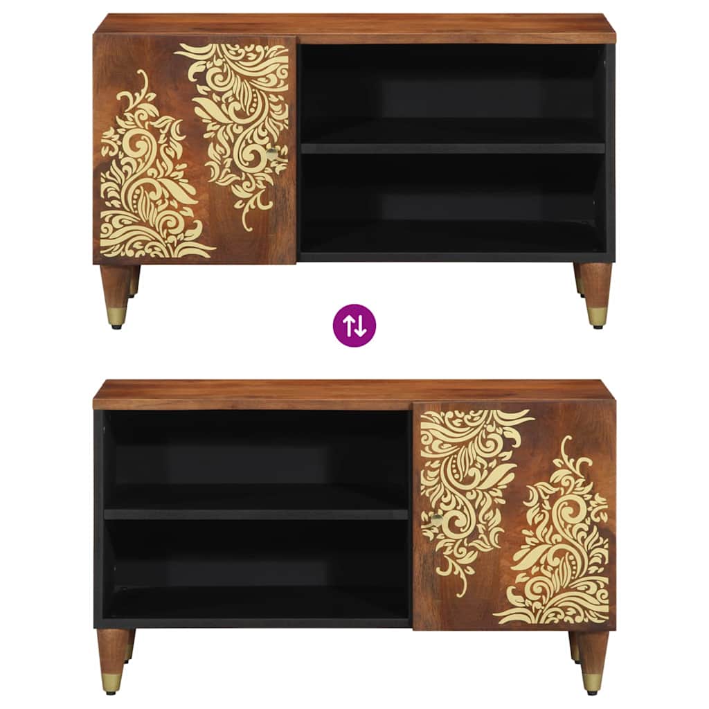 TV-kast Honingbruin 80 x 33 x 46 cm Massief Mango Hout is nu te koop bij PeponiXL, paradijselijk wonen!