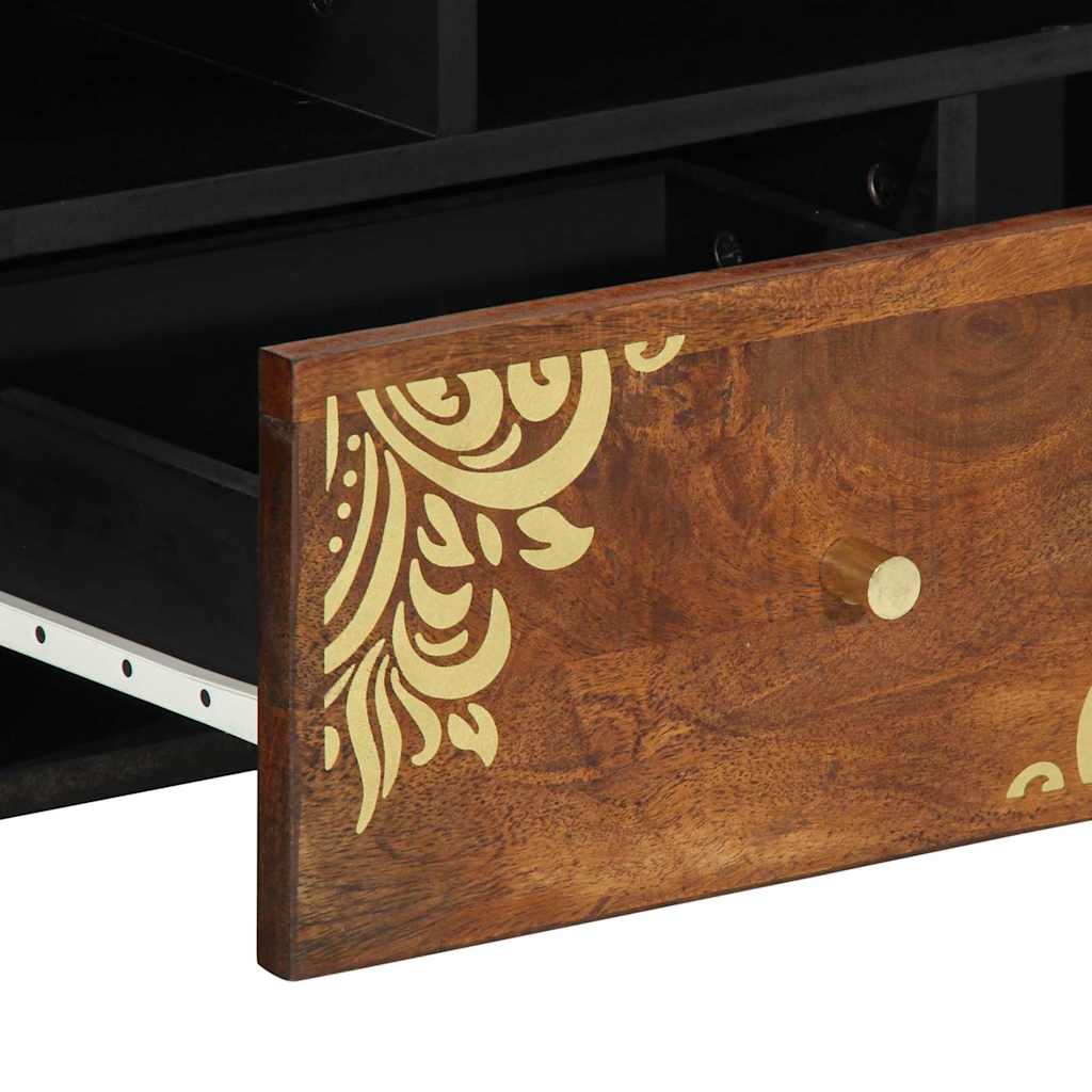 TV-kast Honingbruin 100 x 33 x 46 cm Massief Mango Hout is nu te koop bij PeponiXL, paradijselijk wonen!