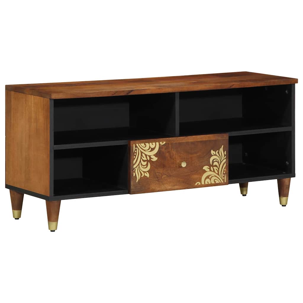 TV-kast Honingbruin 100 x 33 x 46 cm Massief Mango Hout is nu te koop bij PeponiXL, paradijselijk wonen!