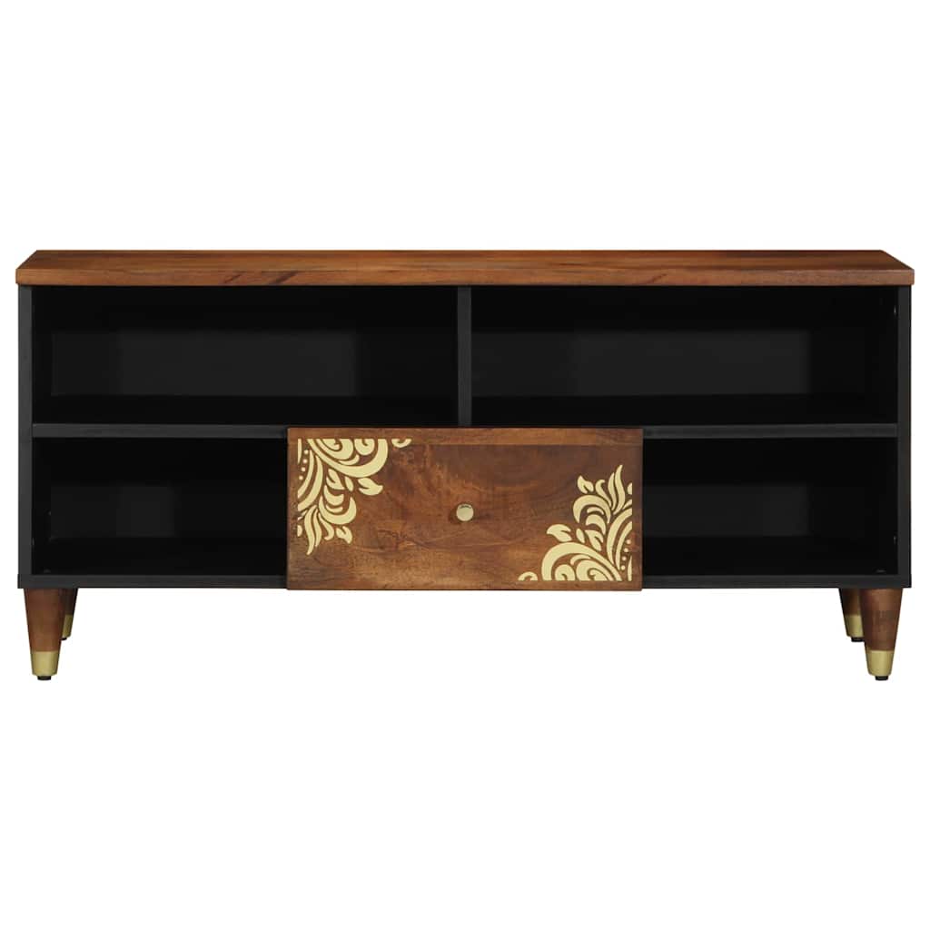 TV-kast Honingbruin 100 x 33 x 46 cm Massief Mango Hout is nu te koop bij PeponiXL, paradijselijk wonen!