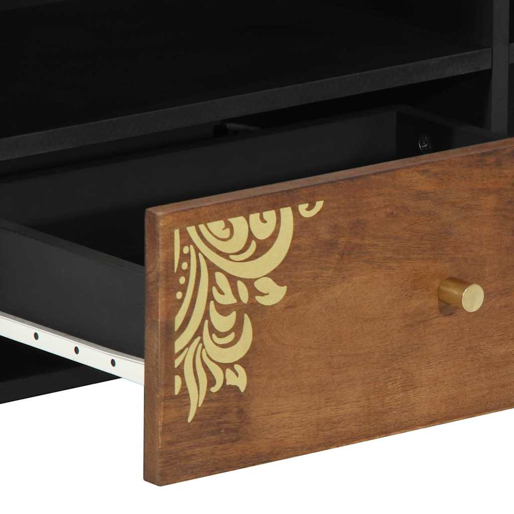 TV-kast met lade Honingbruin 80 x 33 x 46 cm Massief Mango Hout is nu te koop bij PeponiXL, paradijselijk wonen!
