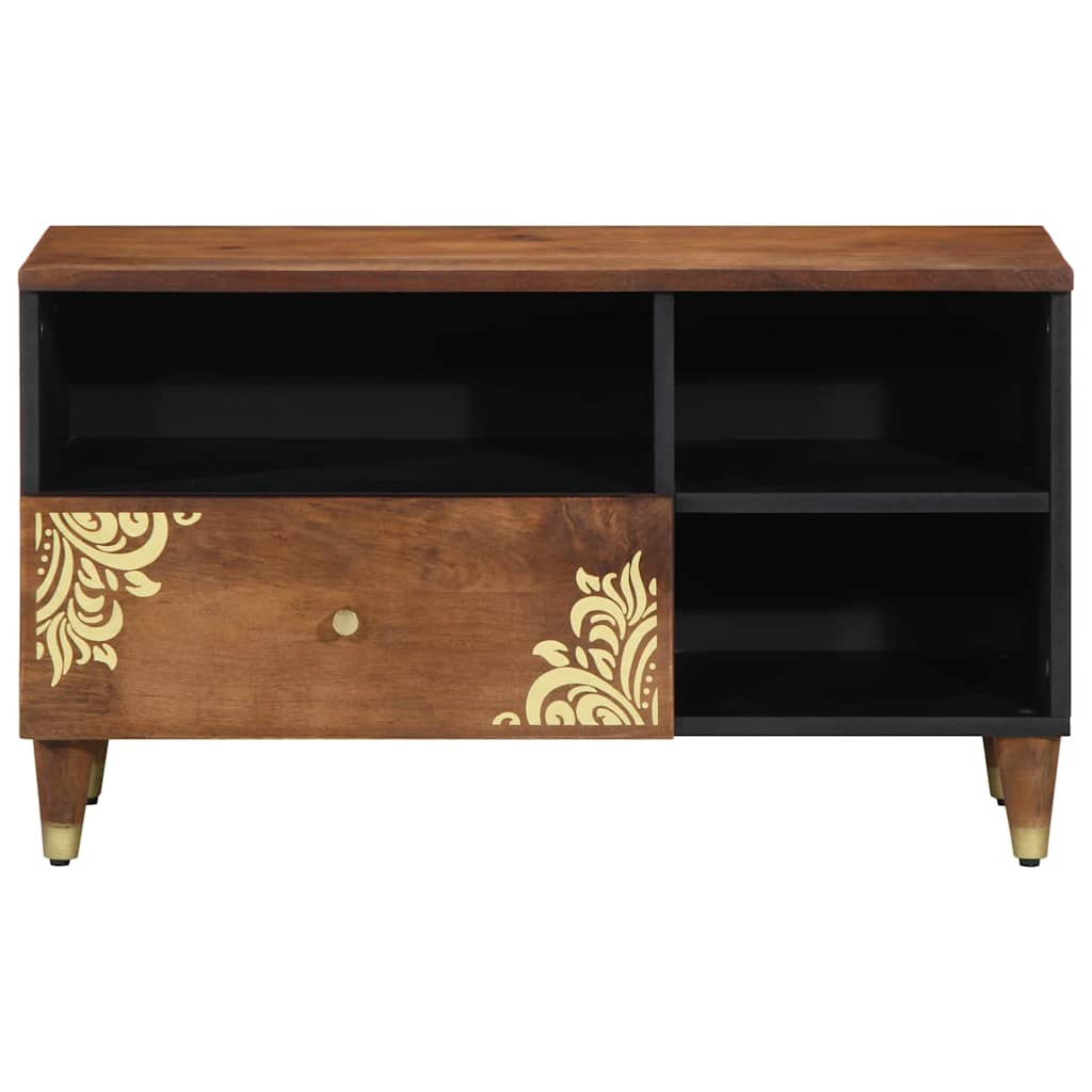 TV-kast met lade Honingbruin 80 x 33 x 46 cm Massief Mango Hout is nu te koop bij PeponiXL, paradijselijk wonen!