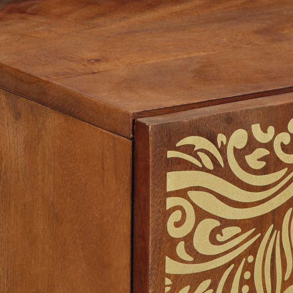 Dressoir met plank Bruin 40 x 33 x 75 cm Massief Mango Hout is nu te koop bij PeponiXL, paradijselijk wonen!