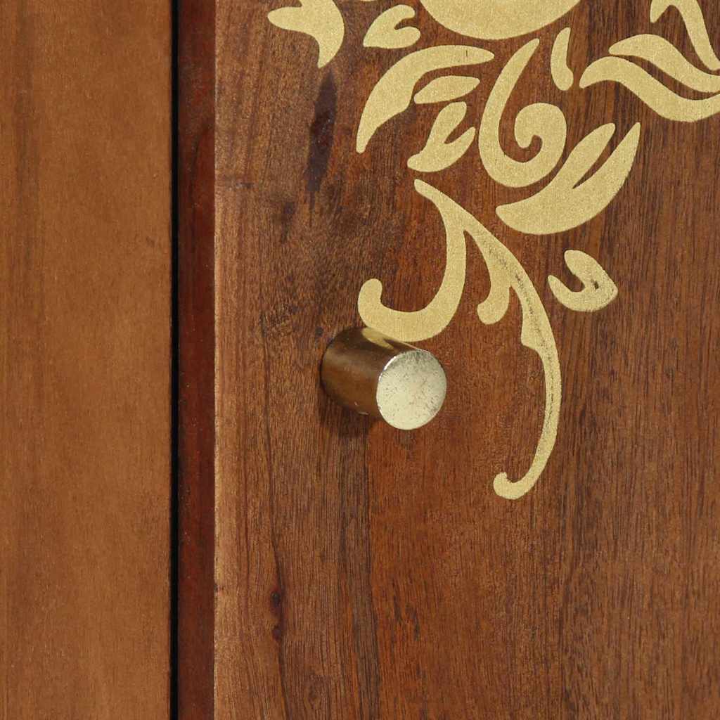 Dressoir met plank Bruin 40 x 33 x 75 cm Massief Mango Hout is nu te koop bij PeponiXL, paradijselijk wonen!