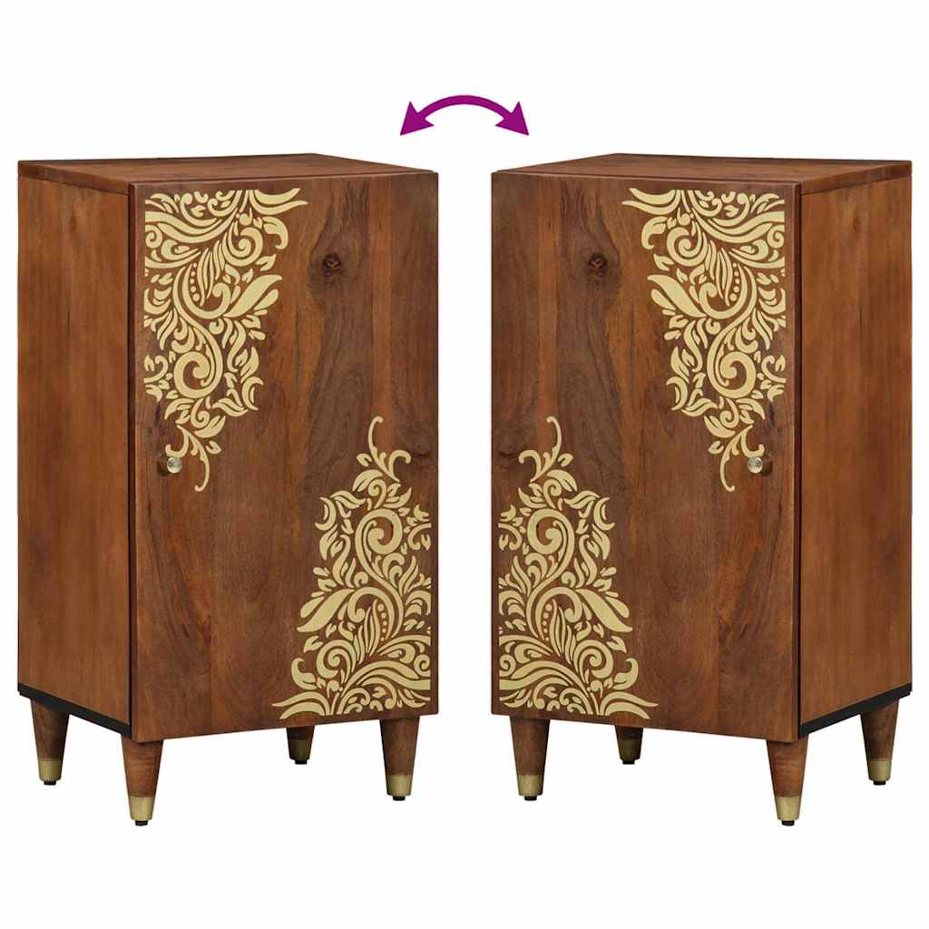 Dressoir met plank Bruin 40 x 33 x 75 cm Massief Mango Hout is nu te koop bij PeponiXL, paradijselijk wonen!