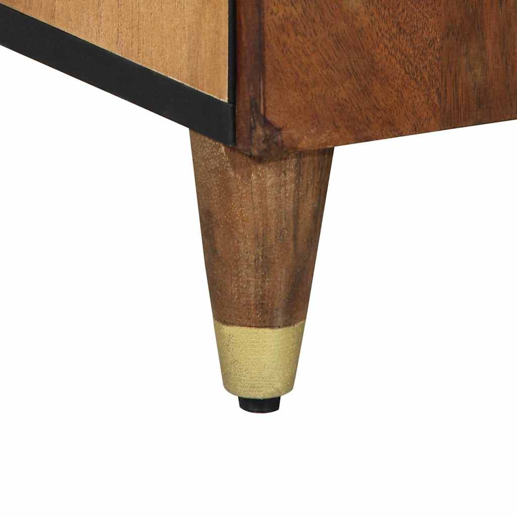 Dressoir met plank Bruin 60 x 33 x 75 cm Massief Mango Hout is nu te koop bij PeponiXL, paradijselijk wonen!
