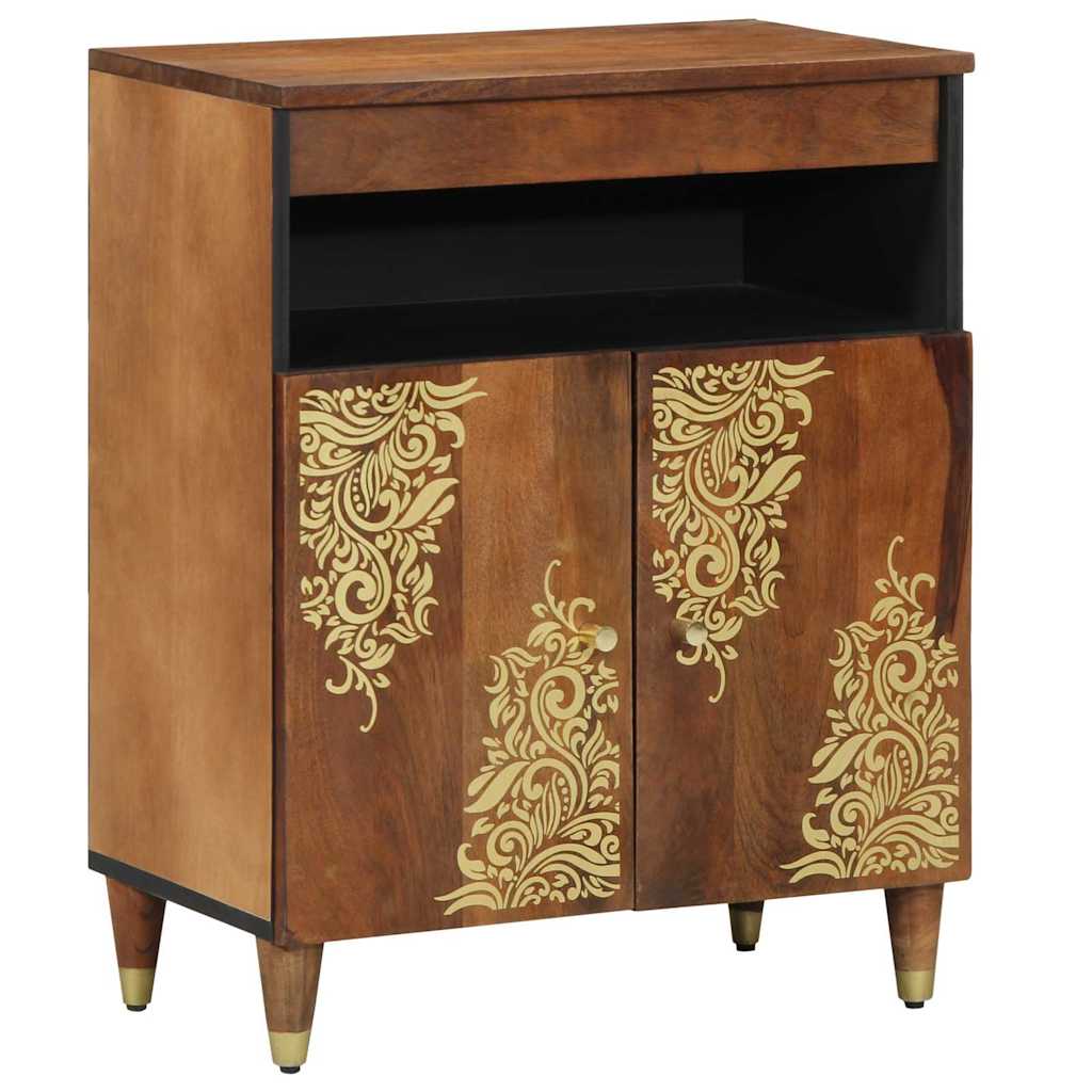 Dressoir met plank Bruin 60 x 33 x 75 cm Massief Mango Hout is nu te koop bij PeponiXL, paradijselijk wonen!