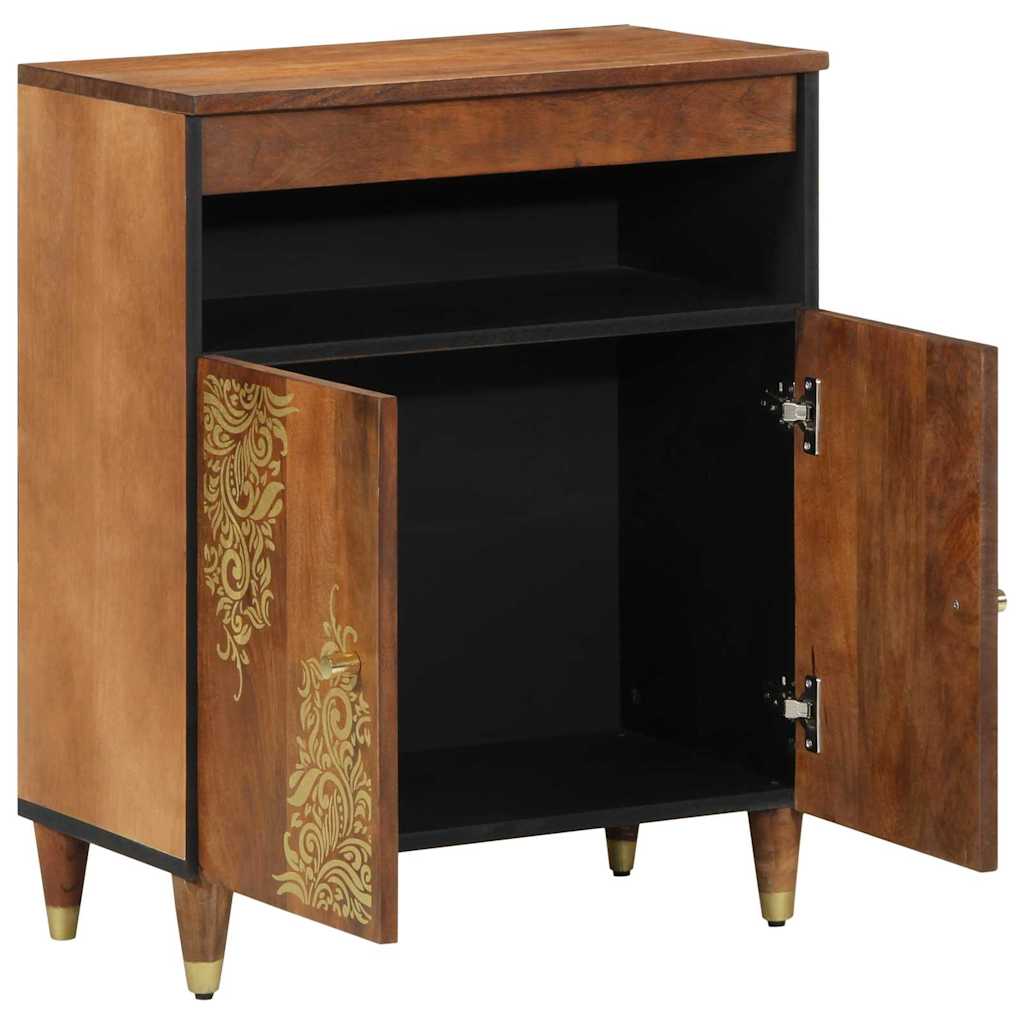 Dressoir met plank Bruin 60 x 33 x 75 cm Massief Mango Hout is nu te koop bij PeponiXL, paradijselijk wonen!