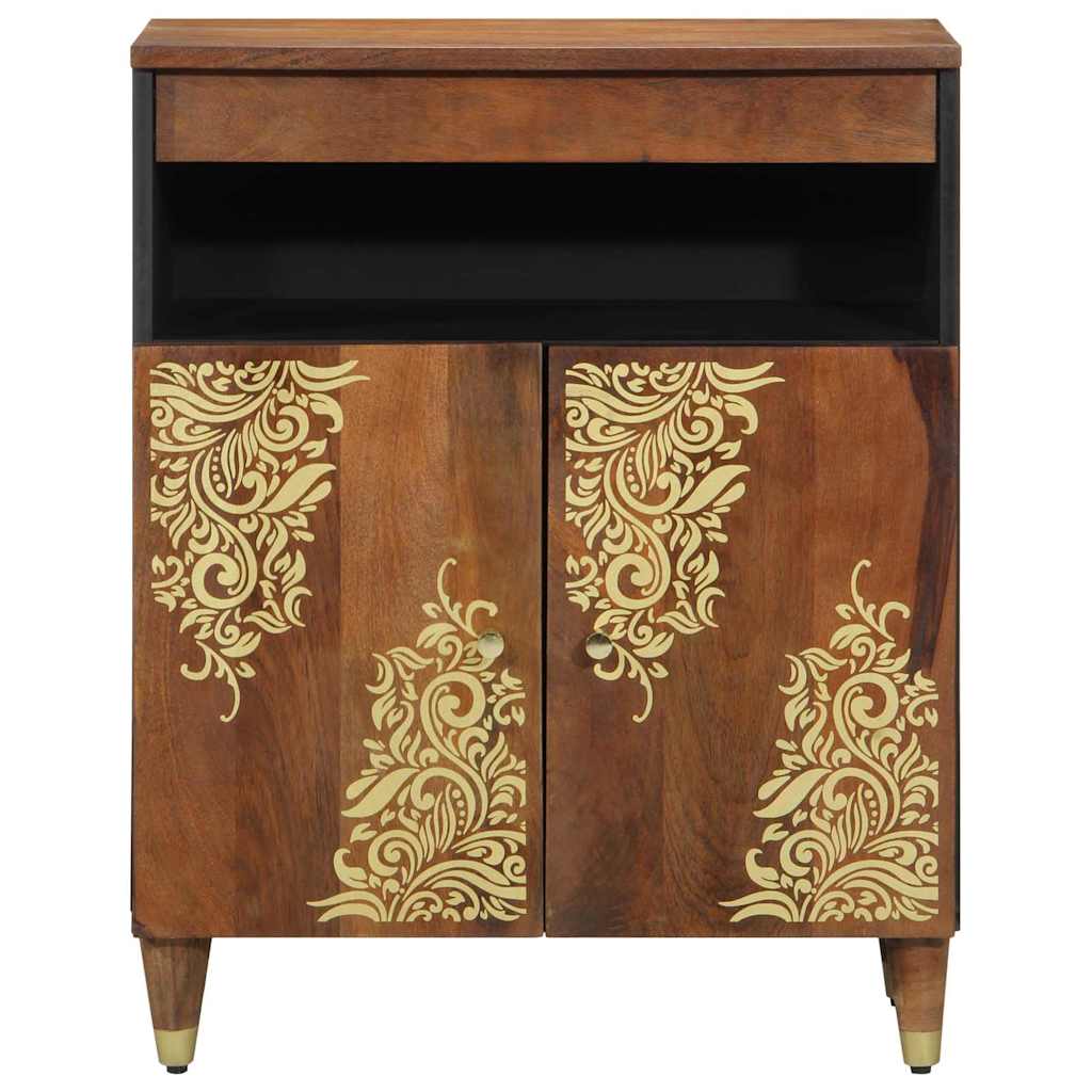 Dressoir met plank Bruin 60 x 33 x 75 cm Massief Mango Hout is nu te koop bij PeponiXL, paradijselijk wonen!