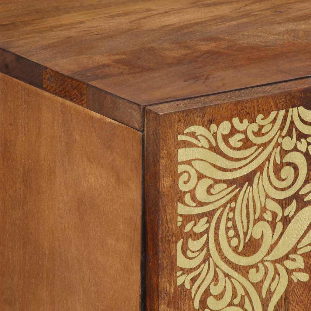 Dressoir met plank Bruin 60 x 33 x 75 cm Massief Mango Hout is nu te koop bij PeponiXL, paradijselijk wonen!