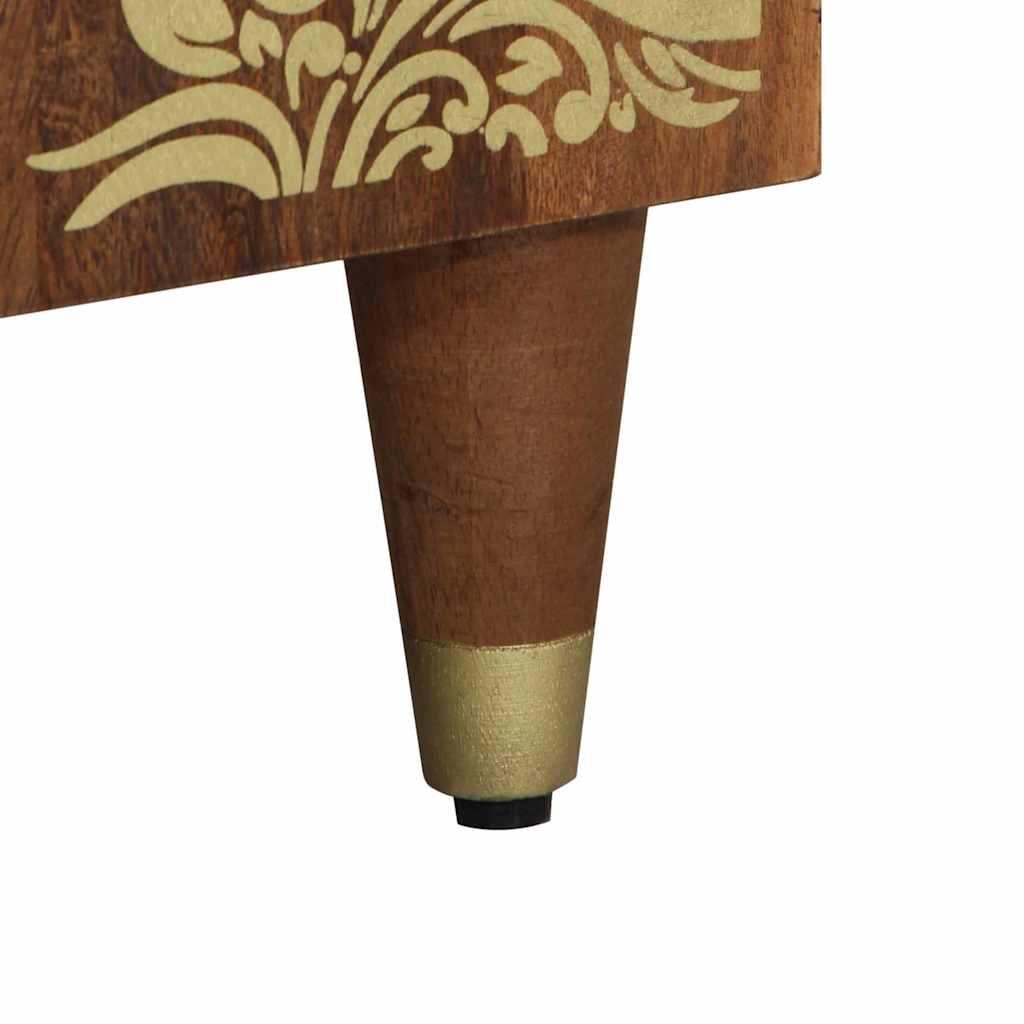 Dressoir met plank Bruin 60 x 33 x 75 cm Massief Mango Hout is nu te koop bij PeponiXL, paradijselijk wonen!