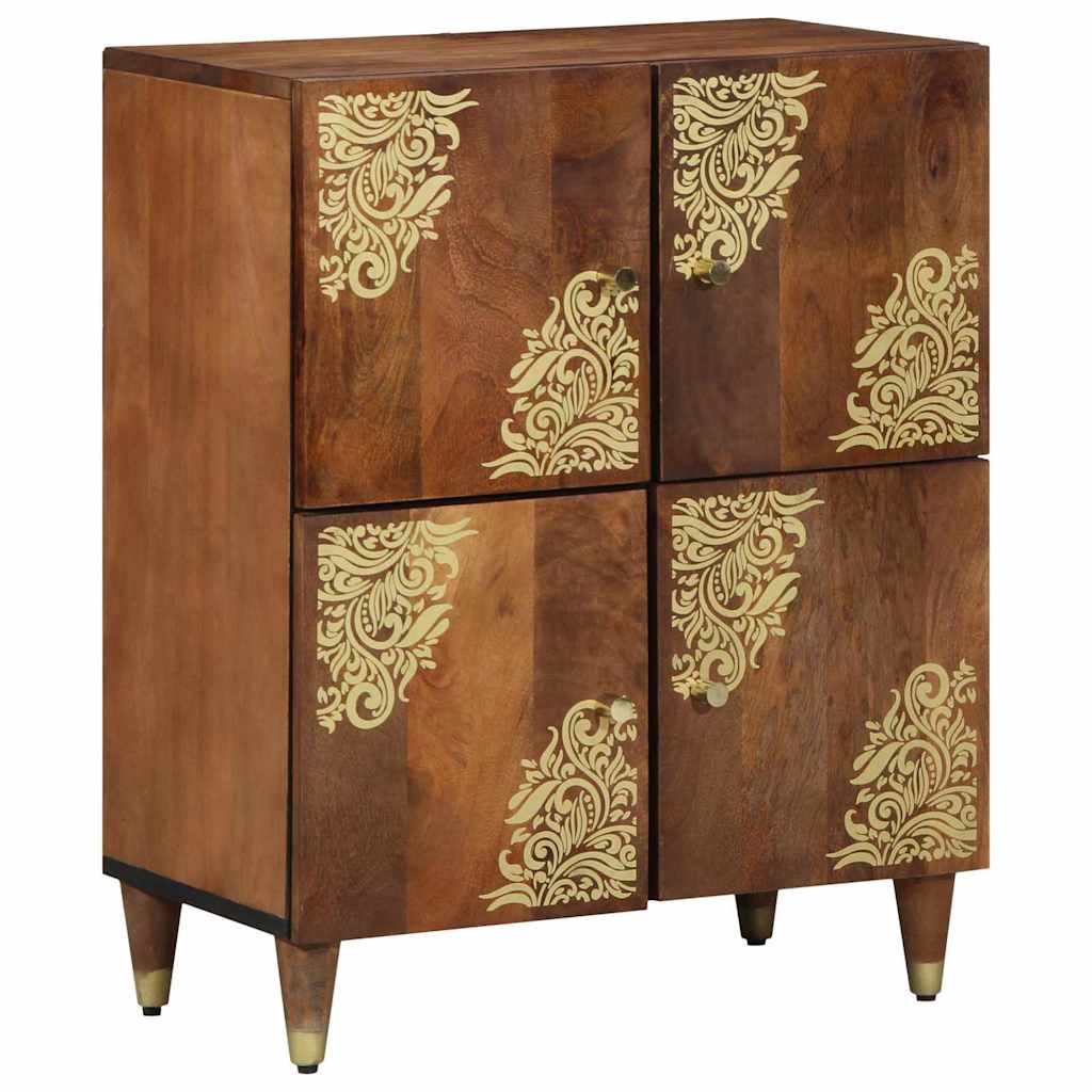Dressoir met plank Bruin 60 x 33 x 75 cm Massief Mango Hout is nu te koop bij PeponiXL, paradijselijk wonen!