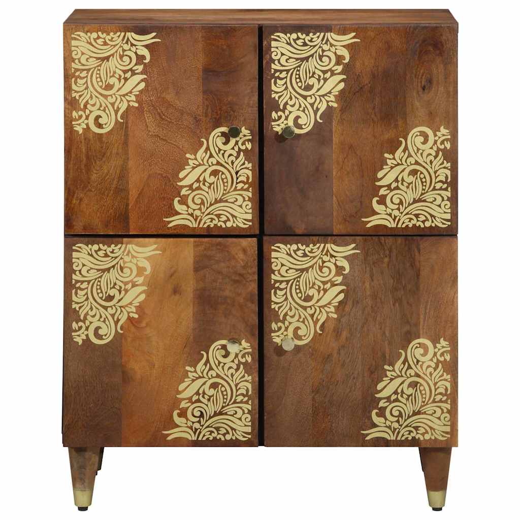 Dressoir met plank Bruin 60 x 33 x 75 cm Massief Mango Hout is nu te koop bij PeponiXL, paradijselijk wonen!