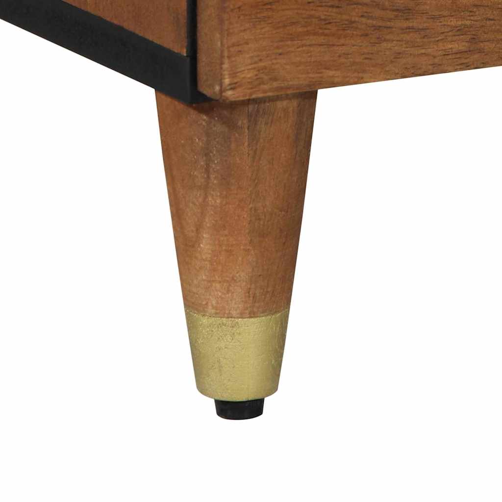 Dressoir met plank Bruin 80 x 33 x 75 cm Massief Mango Hout is nu te koop bij PeponiXL, paradijselijk wonen!