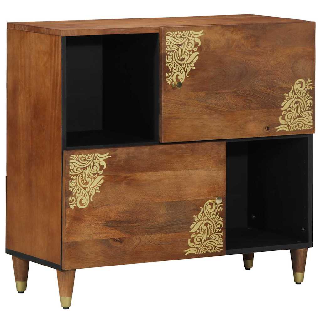 Dressoir met plank Bruin 80 x 33 x 75 cm Massief Mango Hout is nu te koop bij PeponiXL, paradijselijk wonen!
