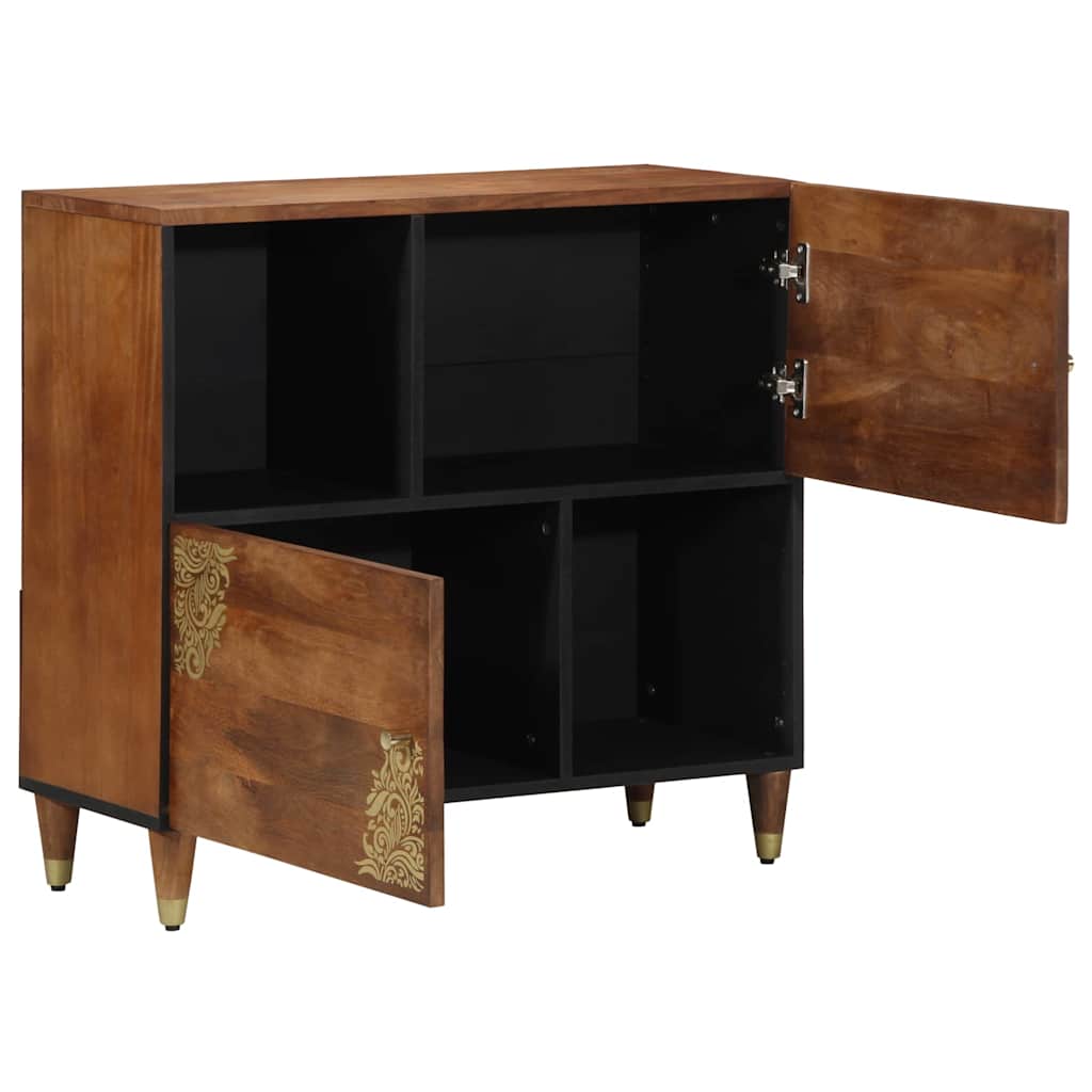 Dressoir met plank Bruin 80 x 33 x 75 cm Massief Mango Hout is nu te koop bij PeponiXL, paradijselijk wonen!
