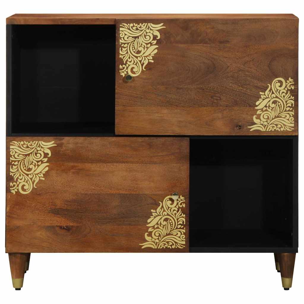 Dressoir met plank Bruin 80 x 33 x 75 cm Massief Mango Hout is nu te koop bij PeponiXL, paradijselijk wonen!