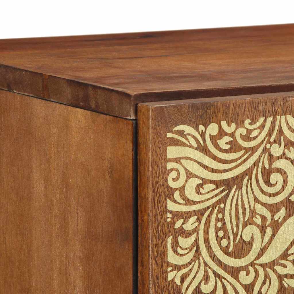 Hoge kast met plank Bruin 40 x 33 x 110 cm Massief Mango Hout is nu te koop bij PeponiXL, paradijselijk wonen!