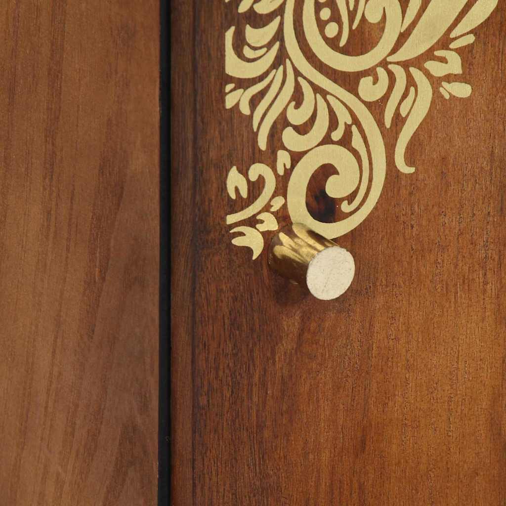 Hoge kast met plank Bruin 40 x 33 x 110 cm Massief Mango Hout is nu te koop bij PeponiXL, paradijselijk wonen!