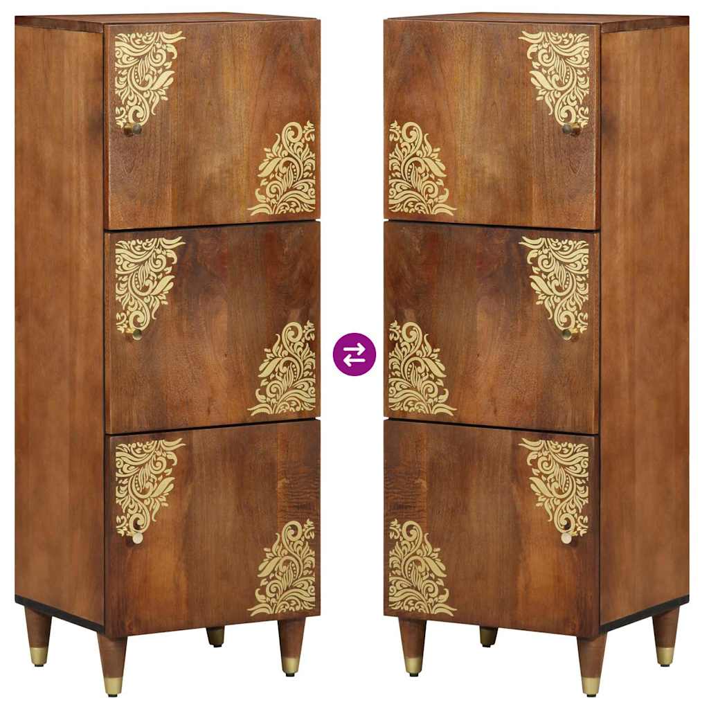 Hoge kast met plank Bruin 40 x 33 x 110 cm Massief Mango Hout is nu te koop bij PeponiXL, paradijselijk wonen!