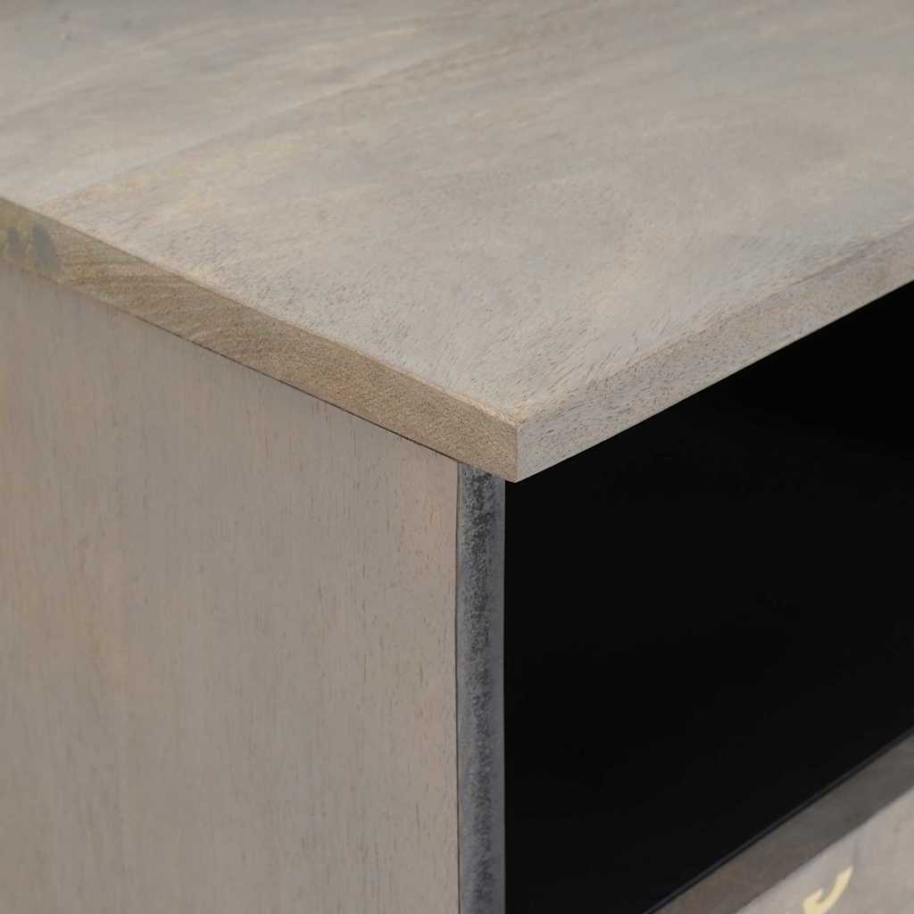 TV-kast met lade Grijs 70 x 33 x 46 cm Massief Mango Hout is nu te koop bij PeponiXL, paradijselijk wonen!