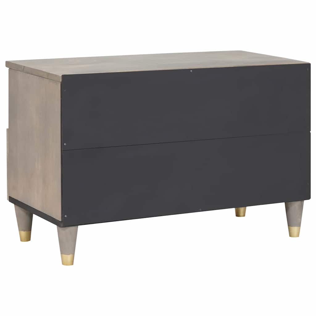 TV-kast met lade Grijs 70 x 33 x 46 cm Massief Mango Hout is nu te koop bij PeponiXL, paradijselijk wonen!