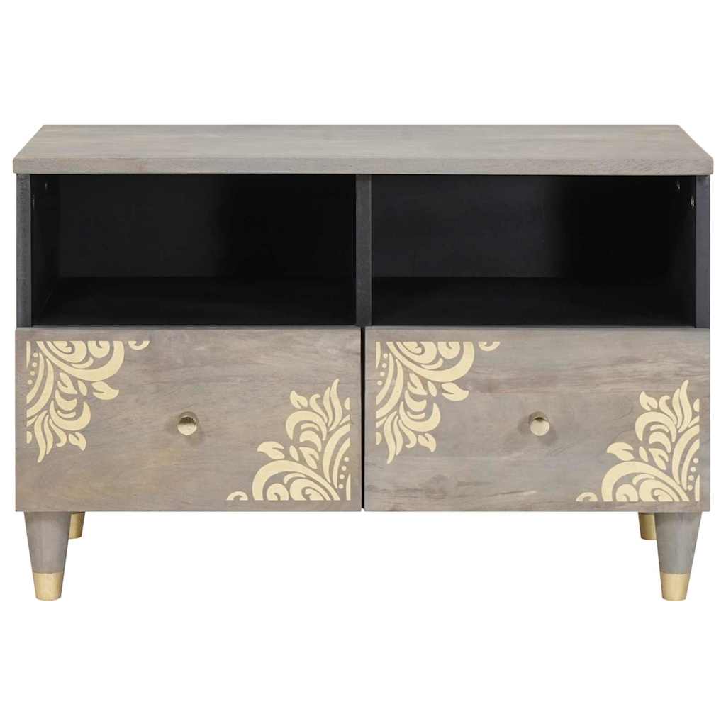 TV-kast met lade Grijs 70 x 33 x 46 cm Massief Mango Hout is nu te koop bij PeponiXL, paradijselijk wonen!