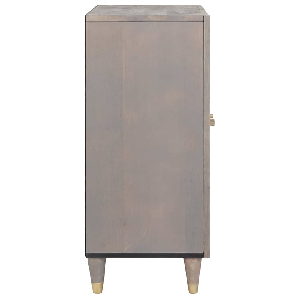 Dressoir Grijs en Goud 60 x 33 x 75 cm Massief Mango Hout is nu te koop bij PeponiXL, paradijselijk wonen!