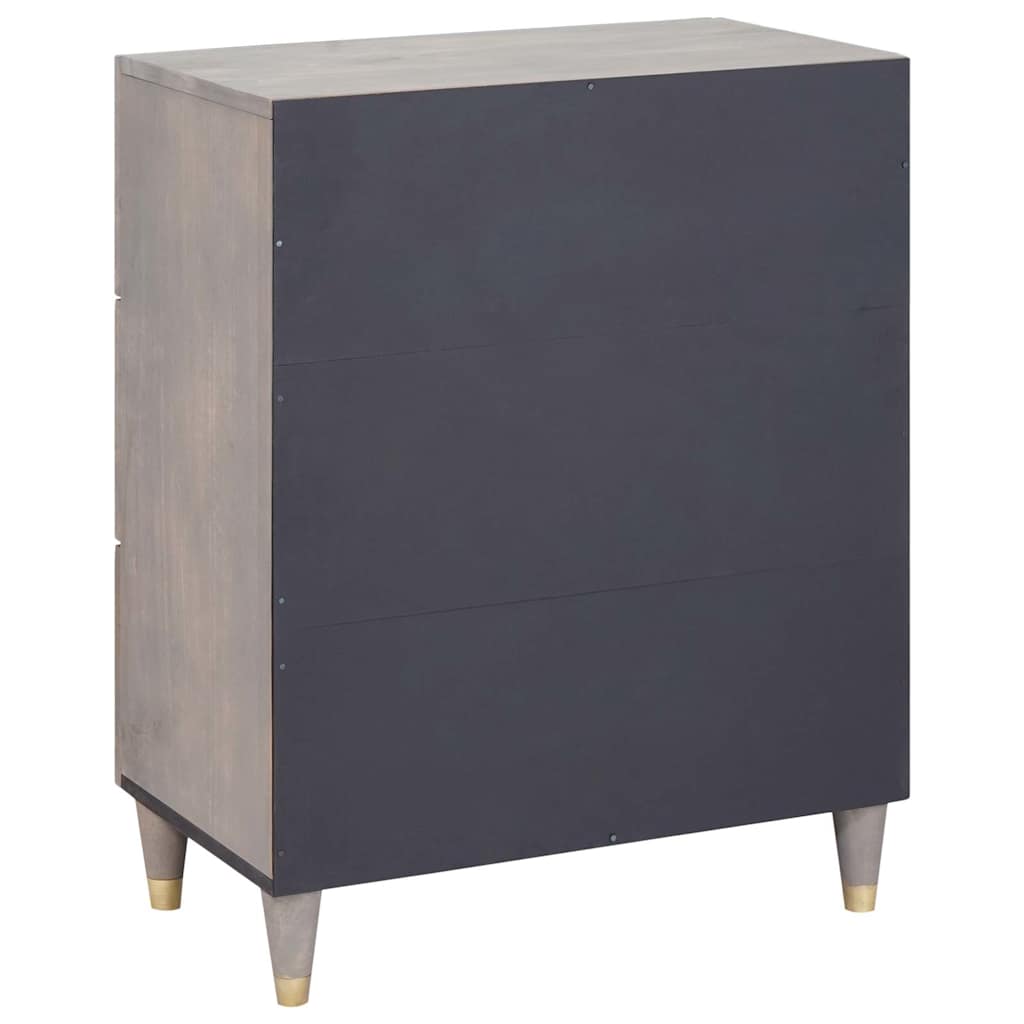Dressoir Grijs en Goud 60 x 33 x 75 cm Massief Mango Hout is nu te koop bij PeponiXL, paradijselijk wonen!