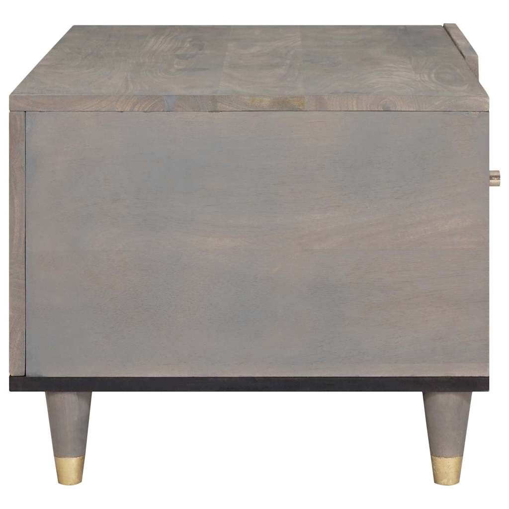 Salontafel Grijs 80 x 50 x 40 cm Massief Mango Hout is nu te koop bij PeponiXL, paradijselijk wonen!