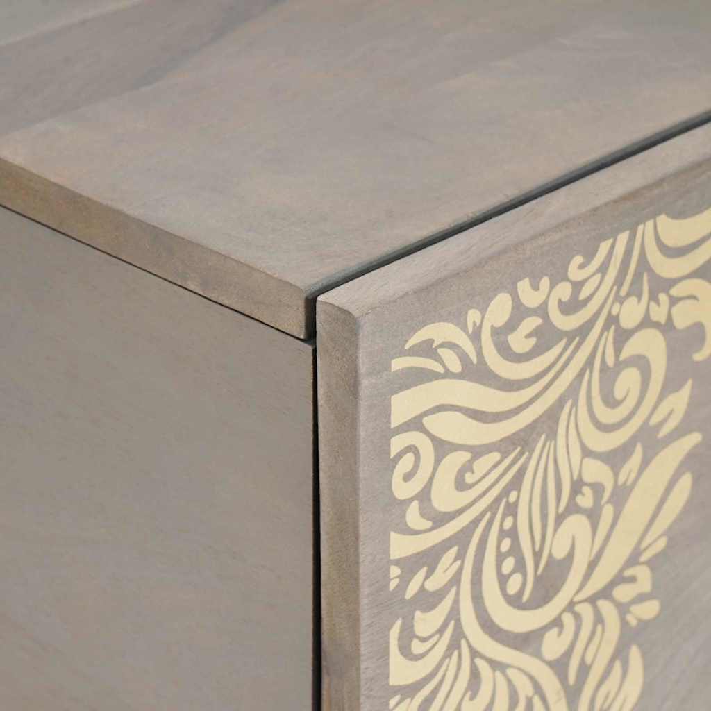 Salontafel Grijs 80 x 50 x 40 cm Massief Mango Hout is nu te koop bij PeponiXL, paradijselijk wonen!