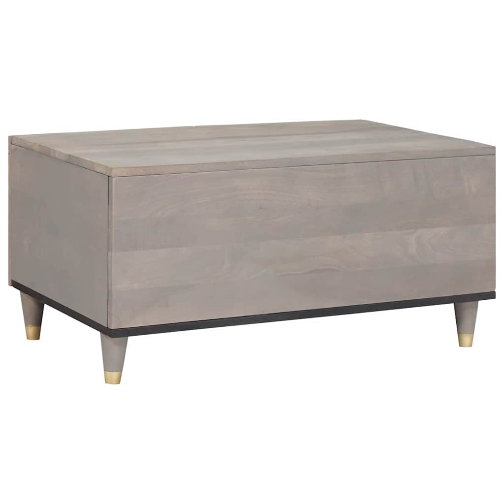 Salontafel Grijs 80 x 50 x 40 cm Massief Mango Hout is nu te koop bij PeponiXL, paradijselijk wonen!