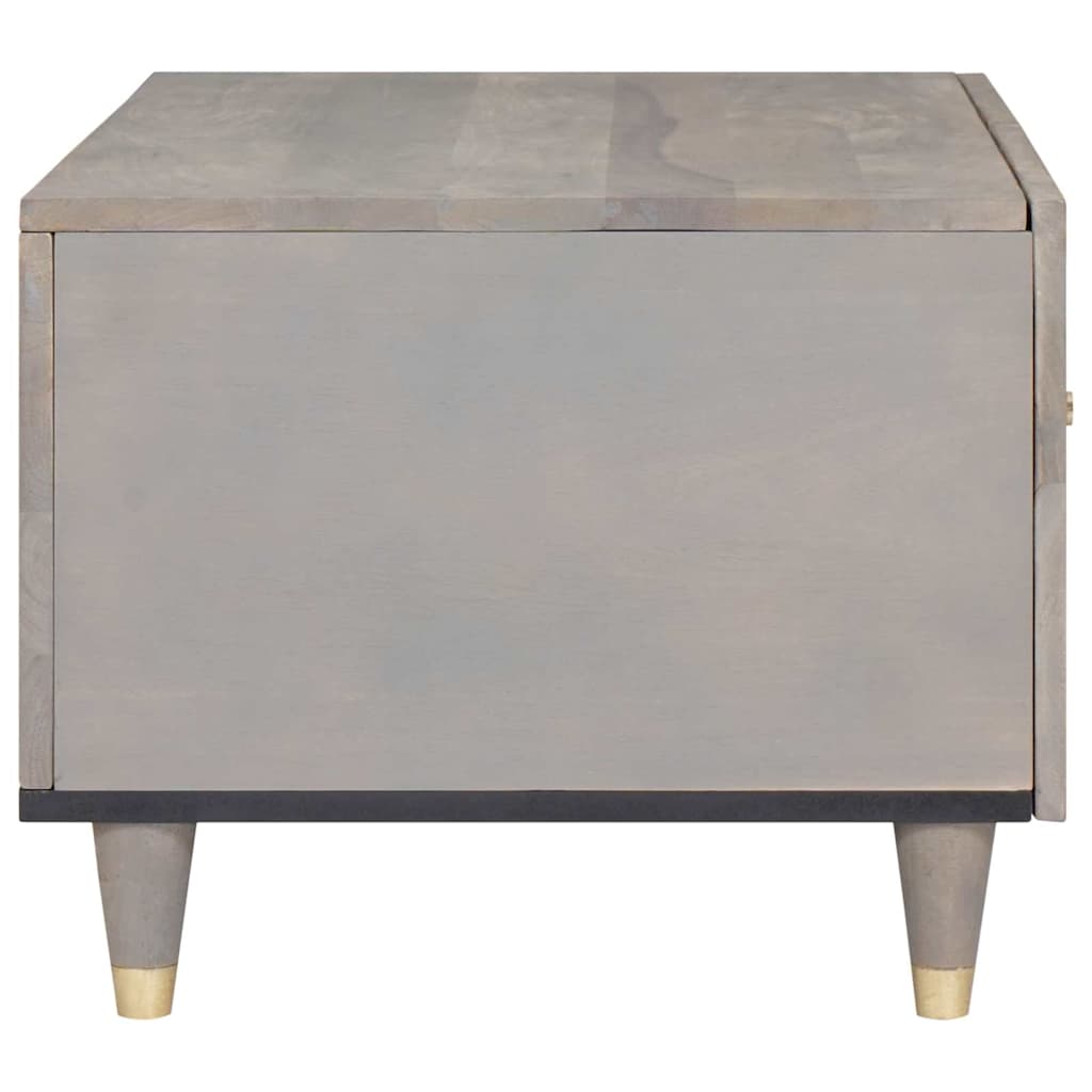 Salontafel Grijs 80 x 50 x 40 cm Massief Mango Hout is nu te koop bij PeponiXL, paradijselijk wonen!