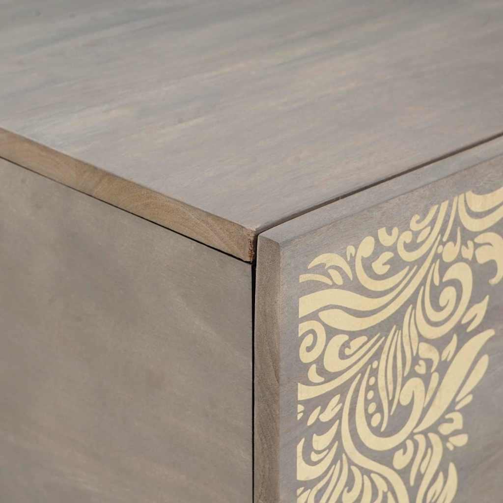 Salontafel Grijs 100 x 54 x 40 cm Massief Mango Hout is nu te koop bij PeponiXL, paradijselijk wonen!