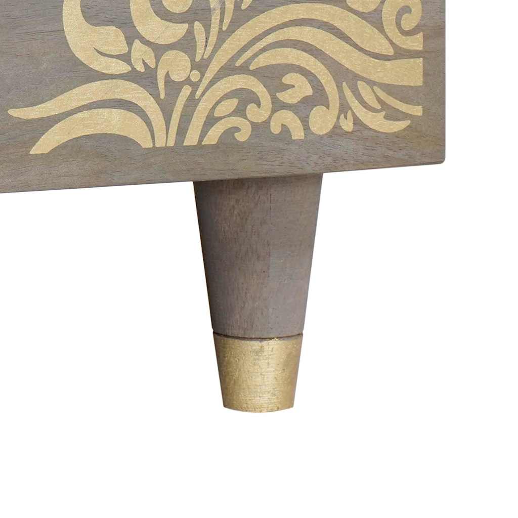 Salontafel Grijs 100 x 54 x 40 cm Massief Mango Hout is nu te koop bij PeponiXL, paradijselijk wonen!