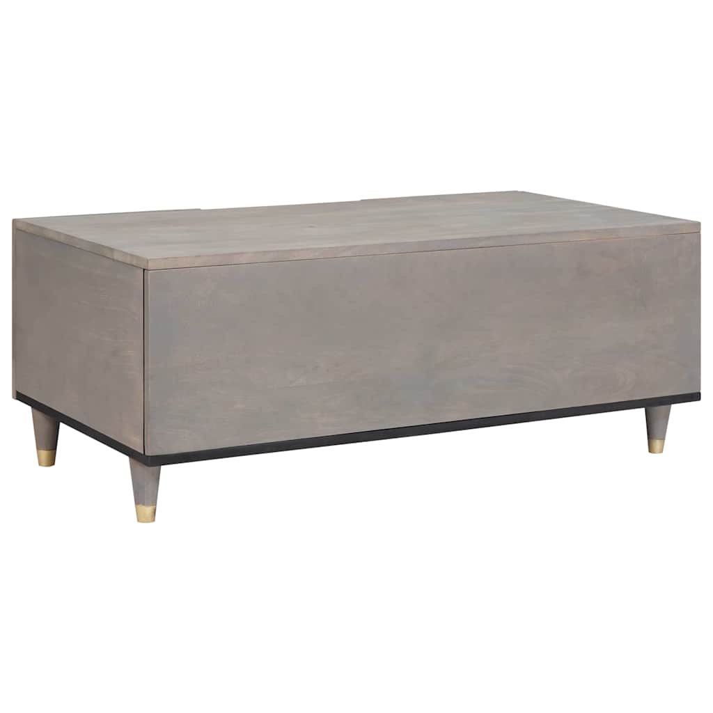 Salontafel Grijs 100 x 54 x 40 cm Massief Mango Hout is nu te koop bij PeponiXL, paradijselijk wonen!