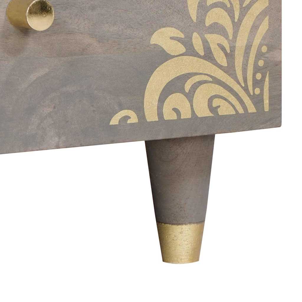 Salontafel met lade Grijs 80 x 54 x 40 cm Massief Mango Hout is nu te koop bij PeponiXL, paradijselijk wonen!