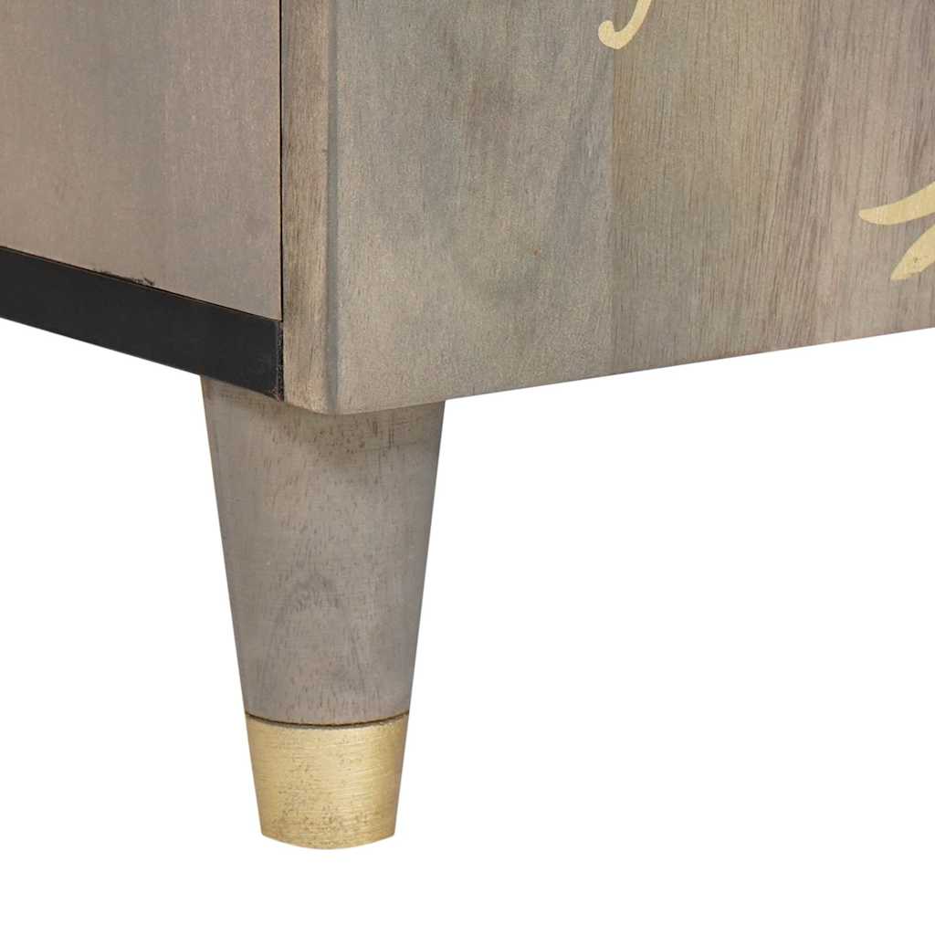 TV-kast met lade Grijs 105 x 33 x 46 cm Massief Mango Hout is nu te koop bij PeponiXL, paradijselijk wonen!