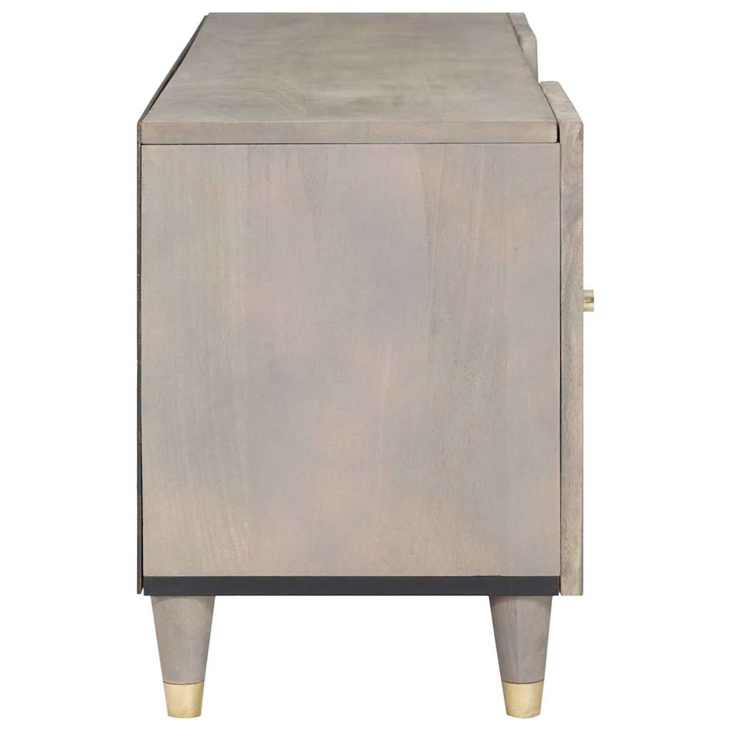 TV-kast met lade Grijs 105 x 33 x 46 cm Massief Mango Hout is nu te koop bij PeponiXL, paradijselijk wonen!