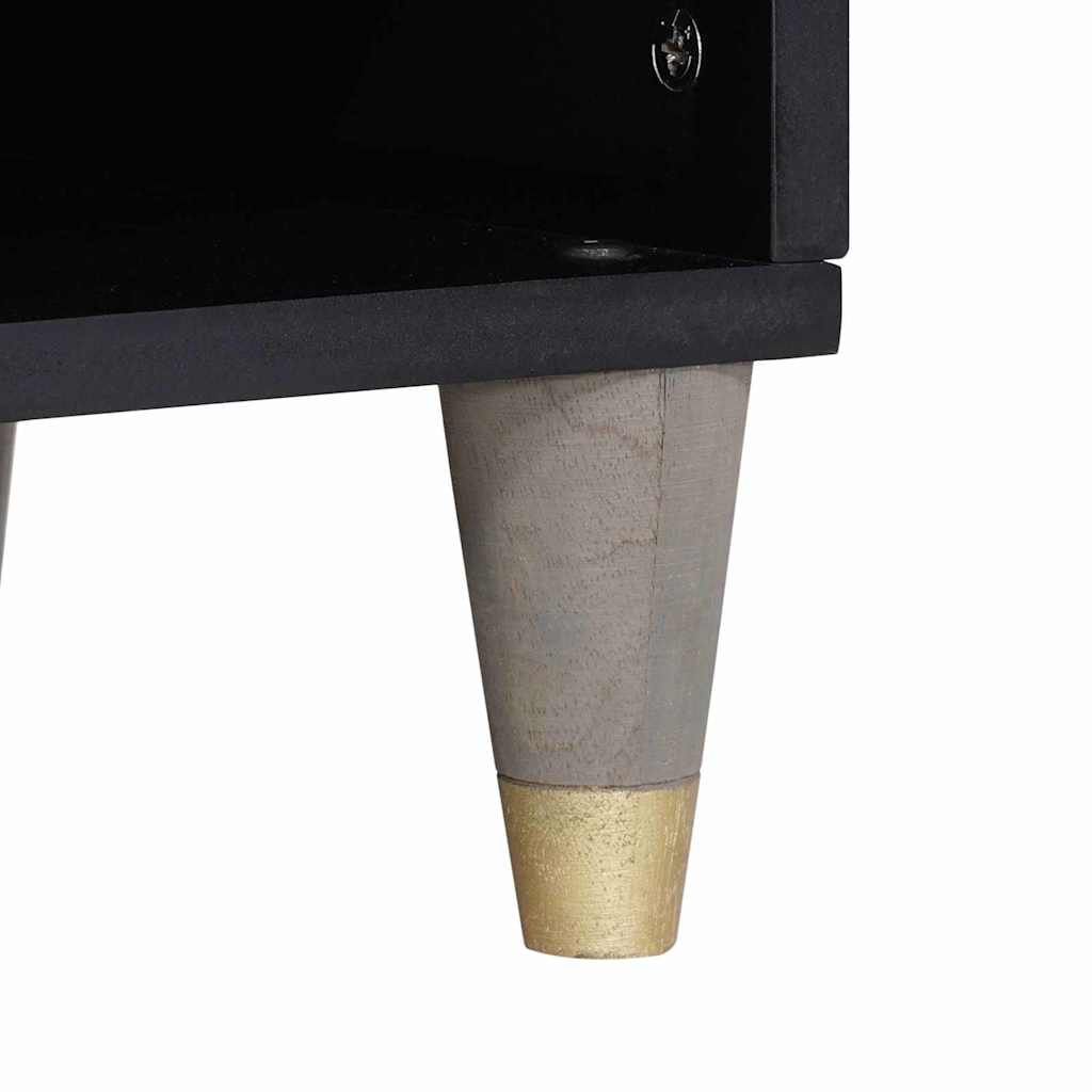 TV-kast met lade Grijs 100 x 33 x 46 cm Massief Mango Hout is nu te koop bij PeponiXL, paradijselijk wonen!