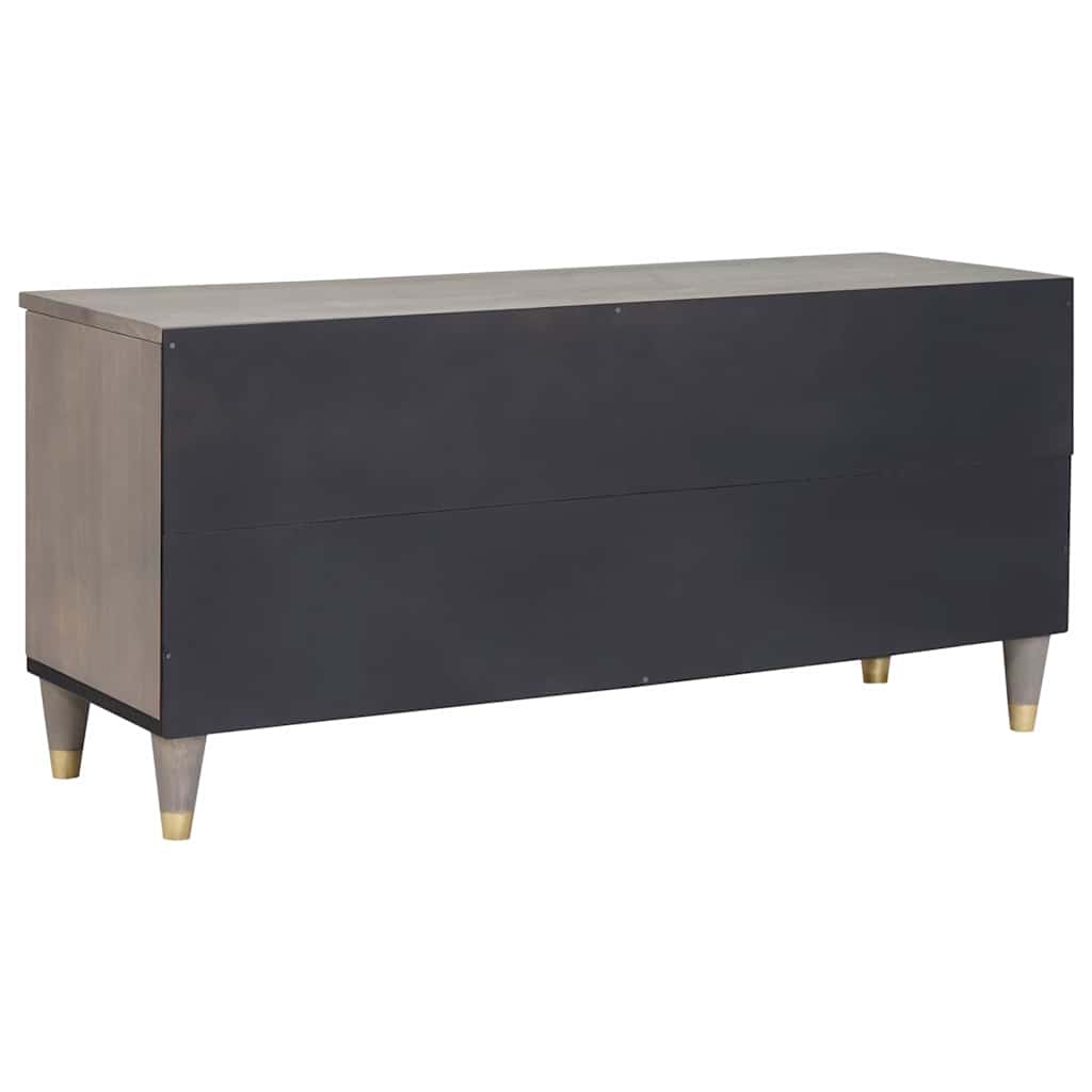 TV-kast met lade Grijs 100 x 33 x 46 cm Massief Mango Hout is nu te koop bij PeponiXL, paradijselijk wonen!