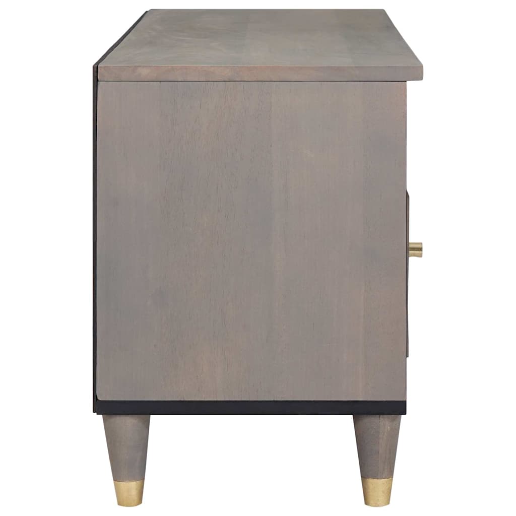 TV-kast met lade Grijs 100 x 33 x 46 cm Massief Mango Hout is nu te koop bij PeponiXL, paradijselijk wonen!